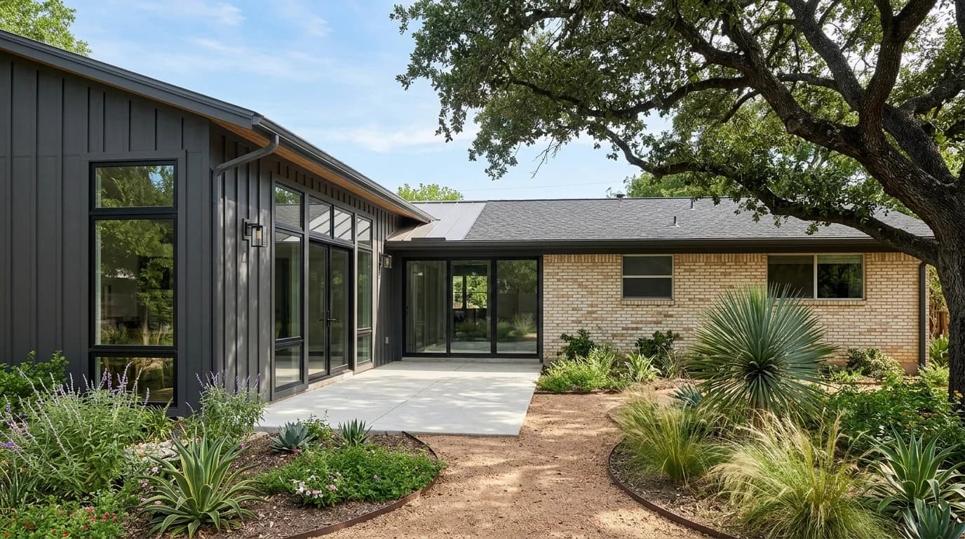 Primary suite addition tied into the original roofline