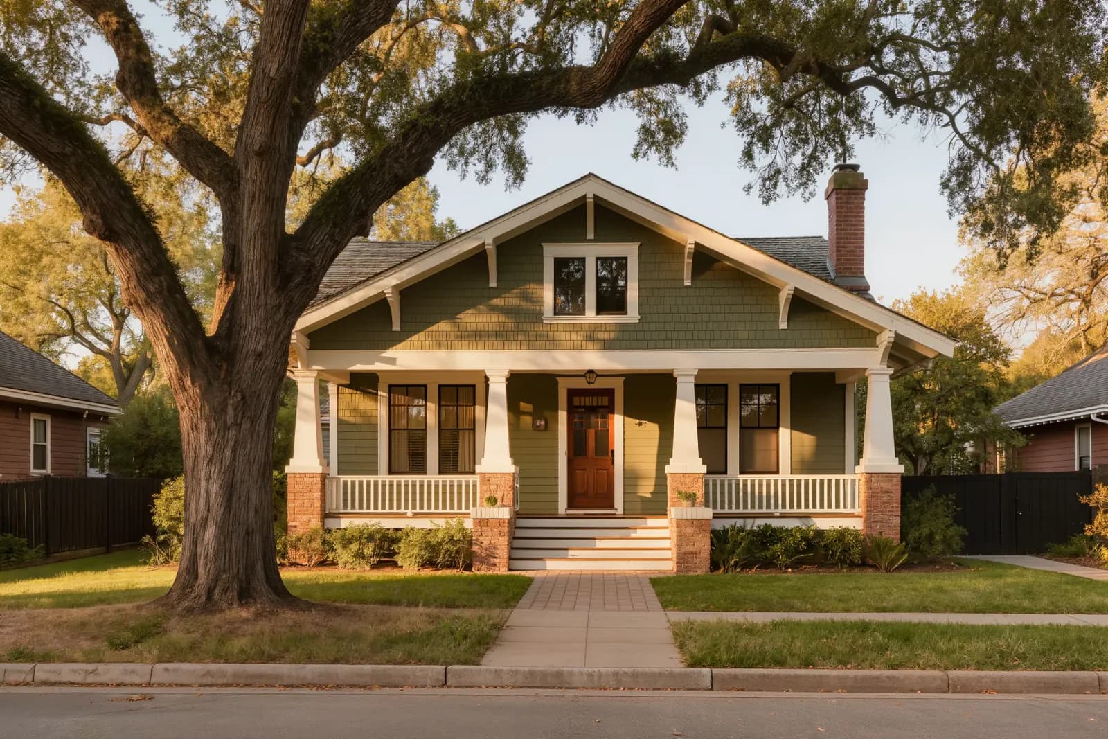 Restored early 1900s cottage with a wide porch a few blocks from Main Street in downtown Buda, Texas