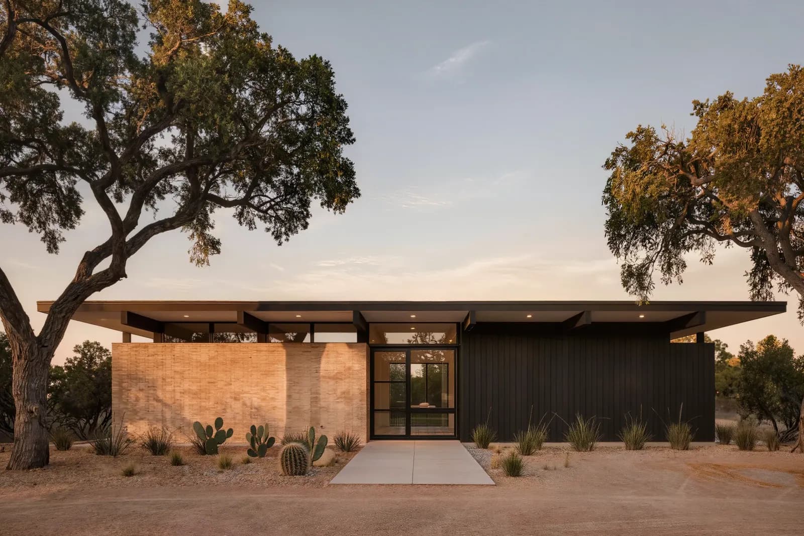Renovated 1950s ranch home with native Texas landscaping in Allandale, Austin